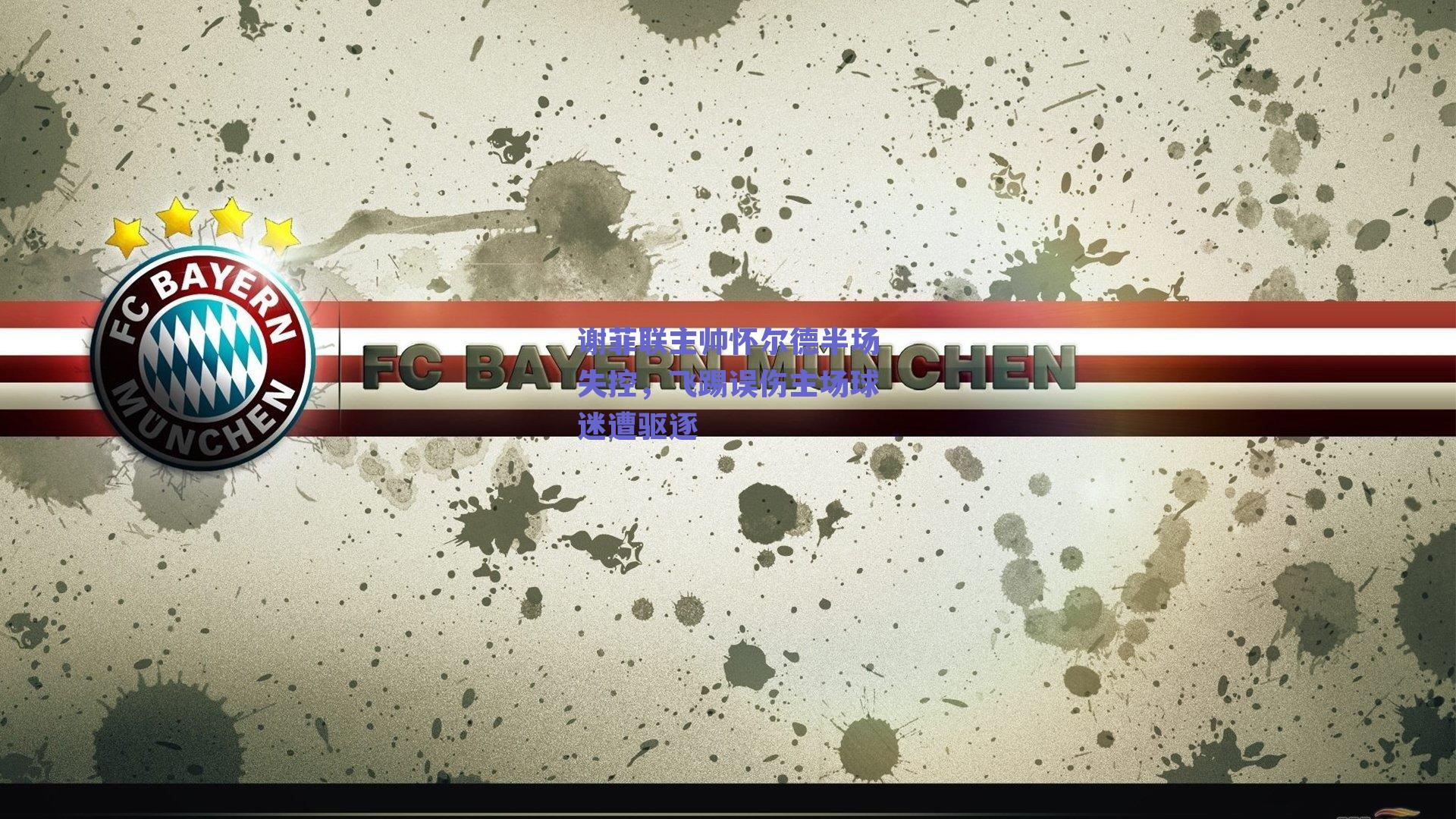 谢菲联主帅怀尔德半场失控，飞踢误伤主场球迷遭驱逐